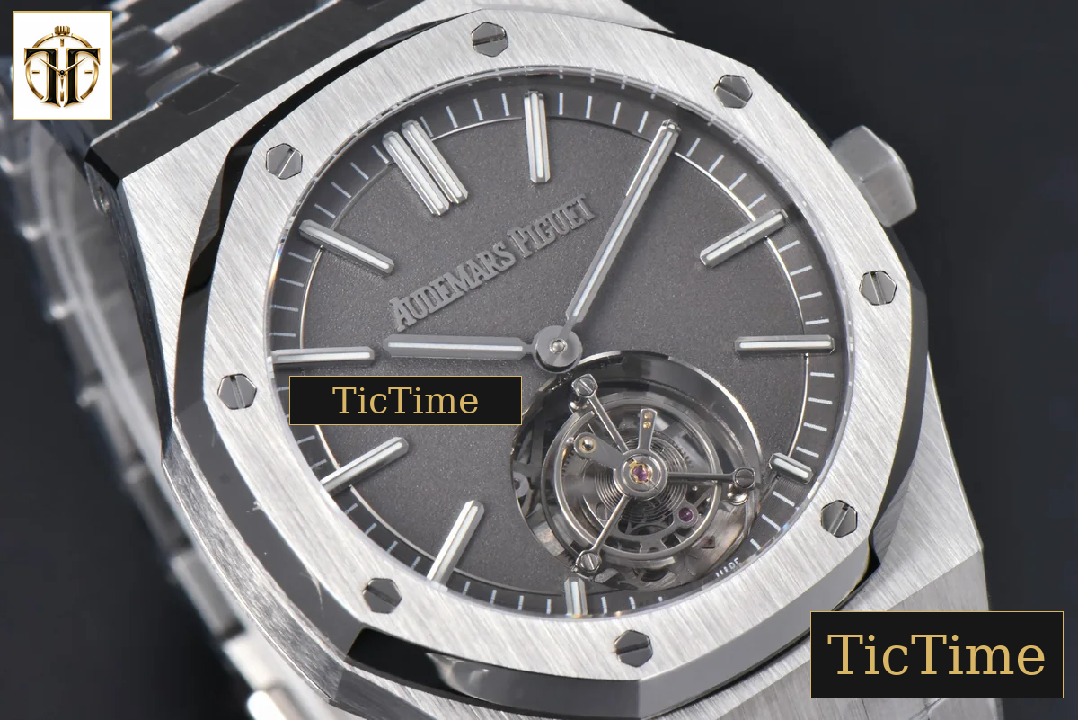 Royal Oak Tourbillon 41mm R8F SS Smooth Gray Dial SS Bracelet Flying Tourb V2 — foto 11