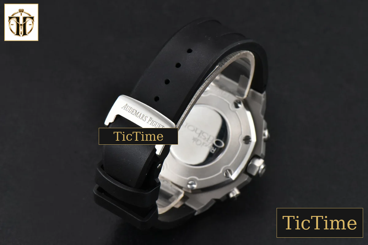 Offshore Ladies 26231ST 37mm RXWF Diamond Black Dial Black Subdial Black Rubber Strap Quartz — foto 18
