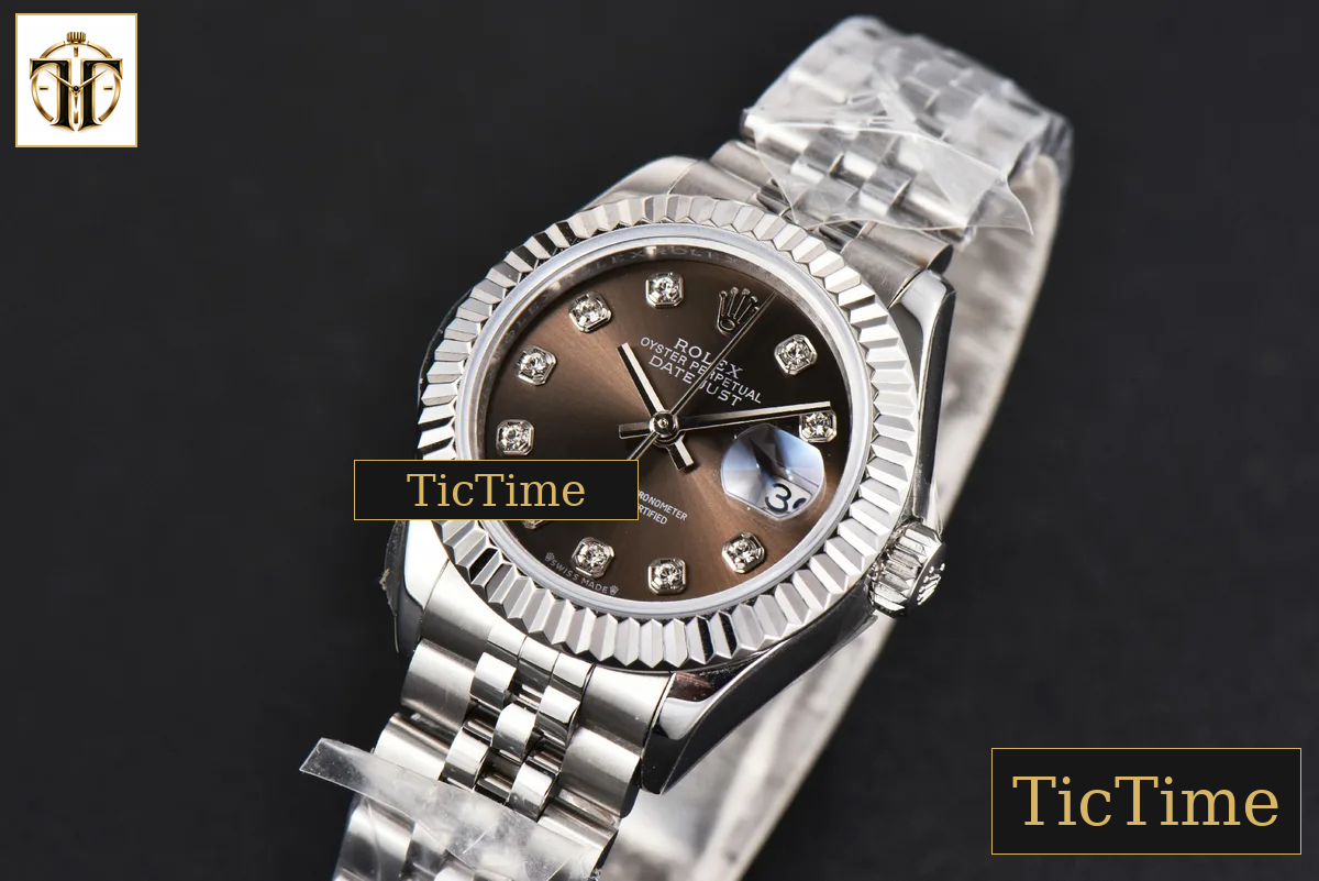 DateJust Ladies 28mm WF Gray Dial Diamond Marker Jubilee Bracelet A2236 — foto 5