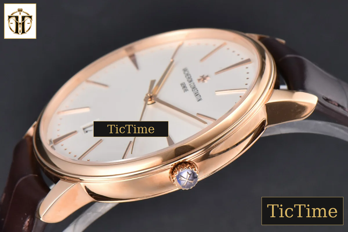 Patrimony Date 40mm ZF RG White Dial Brown Leather Strap Miyota 9015 — foto 9