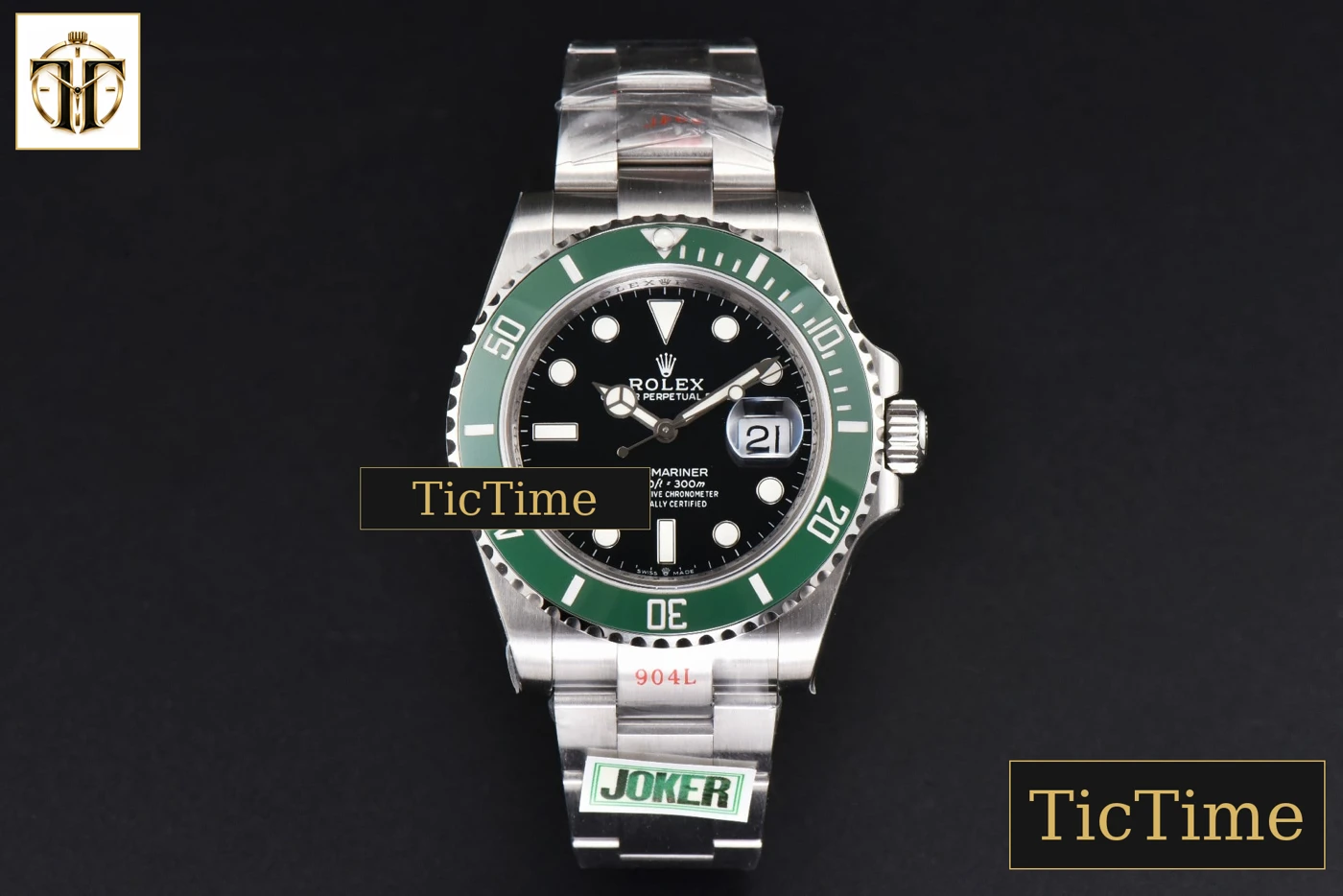 Vista frontal — Submariner 904L 126610LV 41mm Joker Factory VR3235