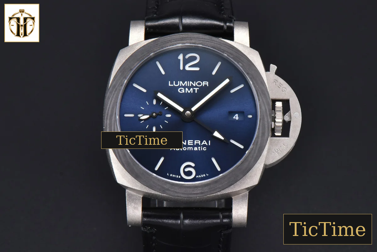 Luminor GMT PAM1279 42mm VSF Titanium Blue Dial Dark Blue Leather Strap P9011 — foto 2
