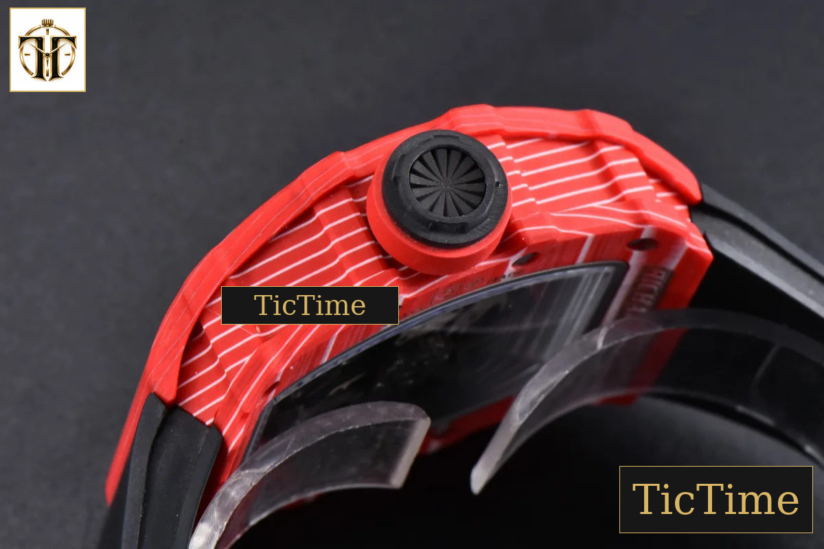 NTPT RM035-02 ZF Red Skeleton Dial Black Rubber Strap RMAL1 — foto 15