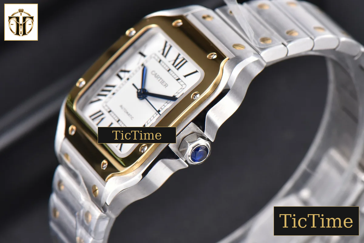 Santos de Cartier Medium 35mm BVF YG/SS White Dial YG/SS Bracelet Miyota 9039 — foto 12