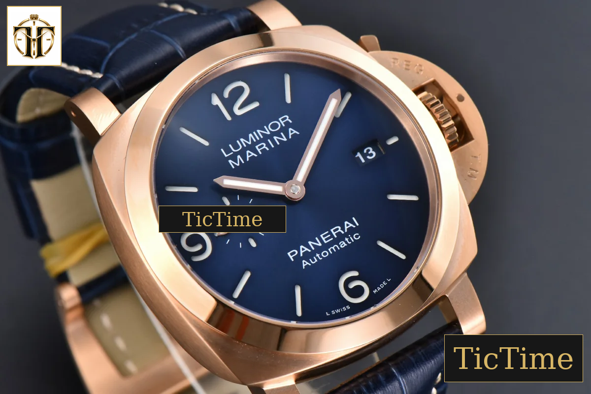 PAM1112 44mm TTF RG 44 Blue Dial Blue Leather Strap P9010 — foto 13