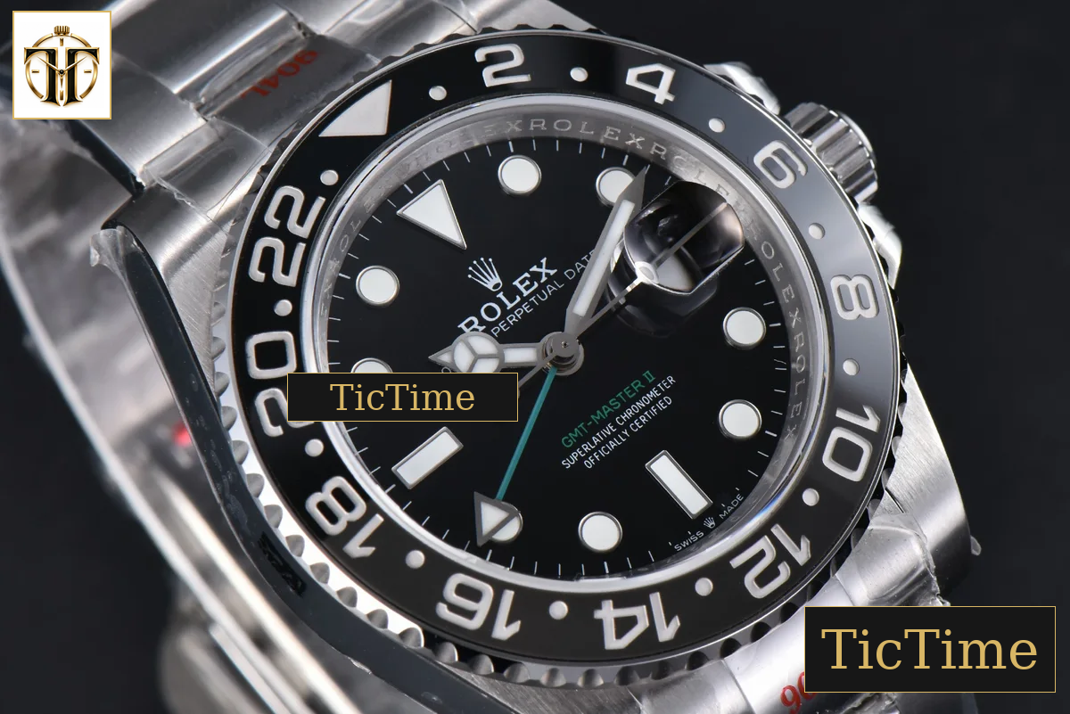 GMT Master II GRNR 904L 126710 40mm GMF Black/Gray Bezel Black Dial Osyter Bracelet VR3285 — foto 19