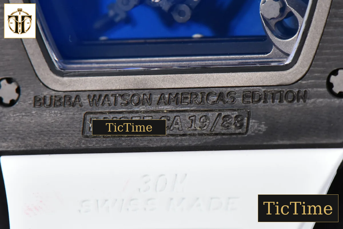 RM055 42.7mm APSF Blue Skeleton Dial Black Bezel Blue Crown White Rubber Strap RMUL2 — foto 30