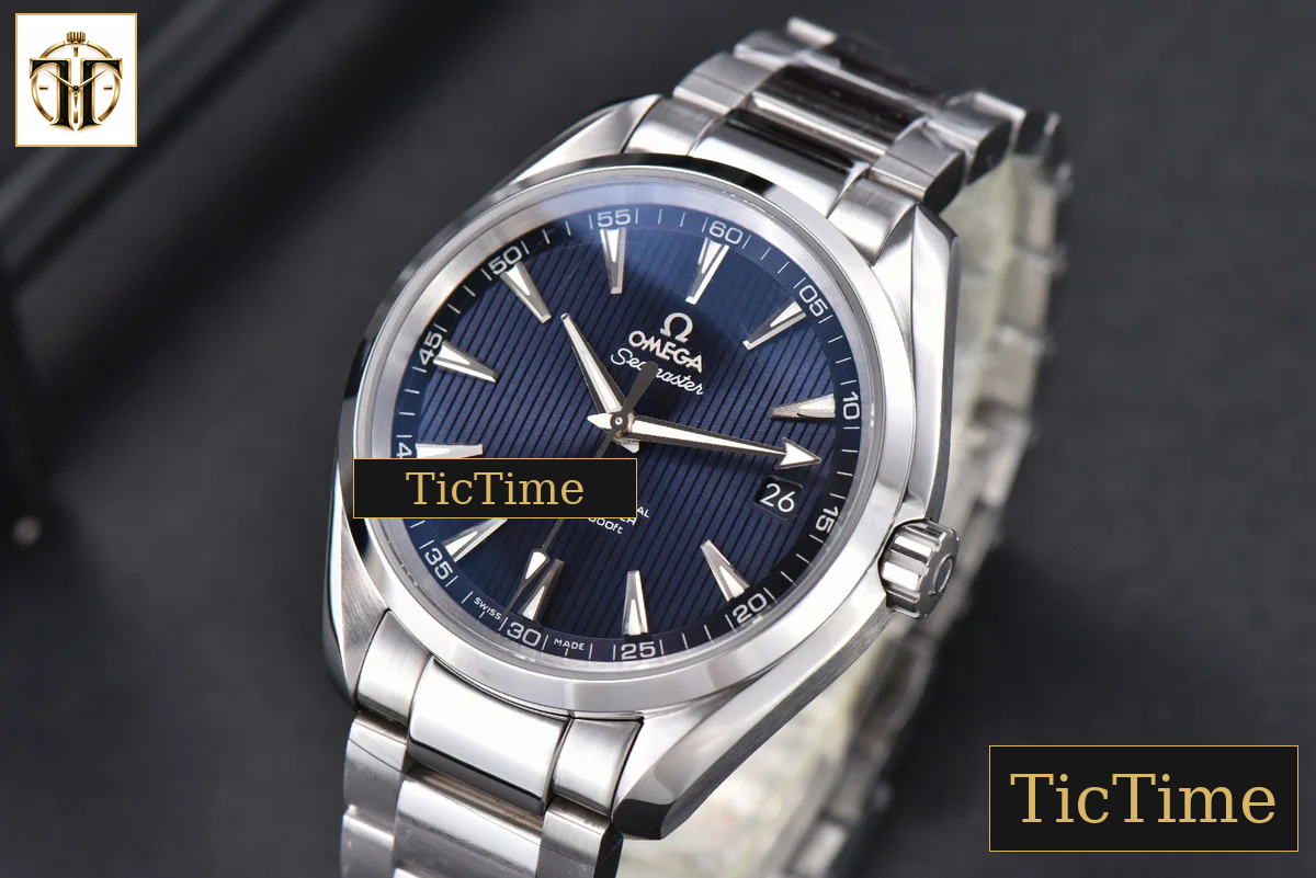 Aqua Terra 150M 41mm VSF Blue Textured Dial SS Bracelet A8500 — foto 5