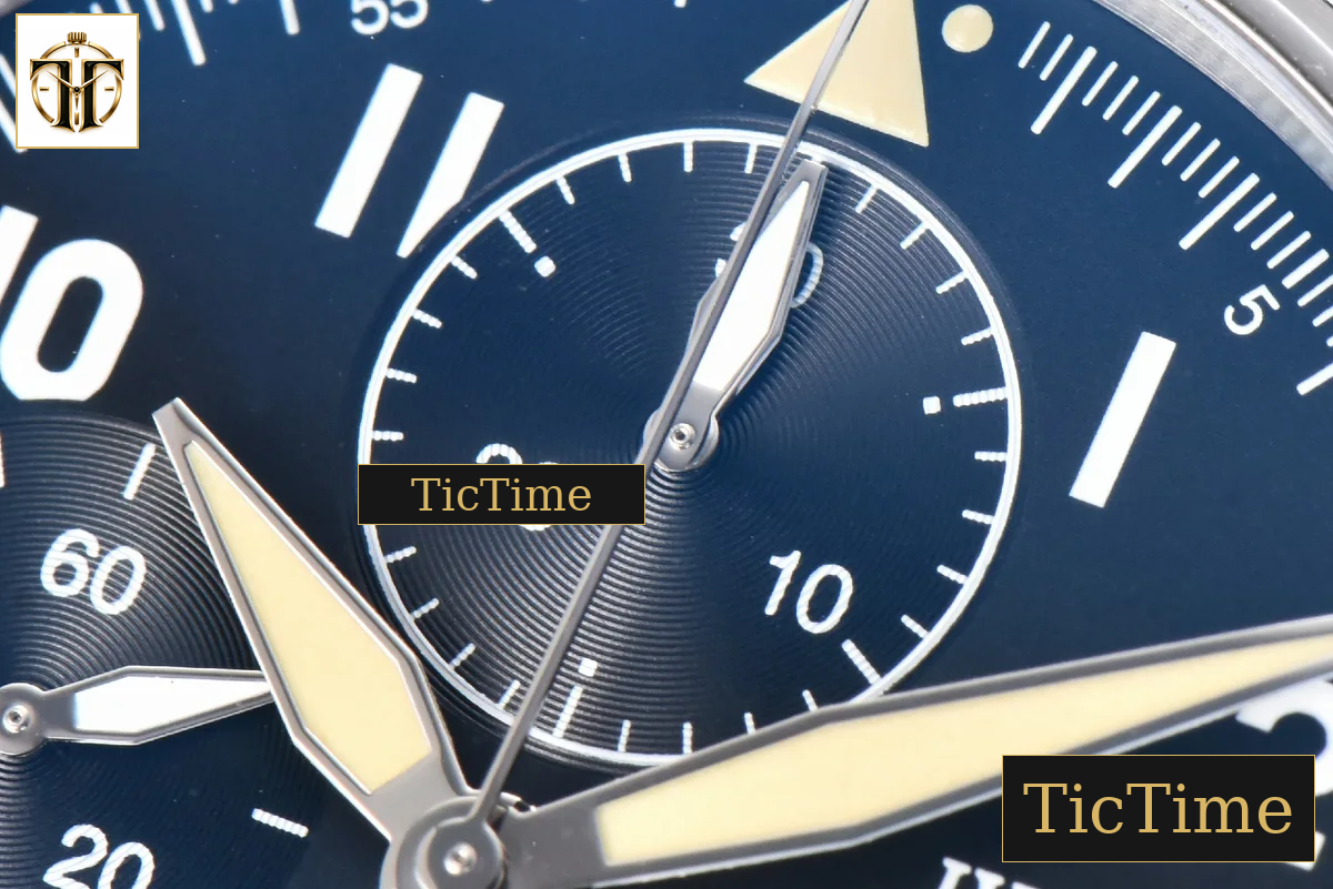 Pilot Chrono IW387903 41mm ZF Black Dial Brown Leather Strap A7750 — foto 5