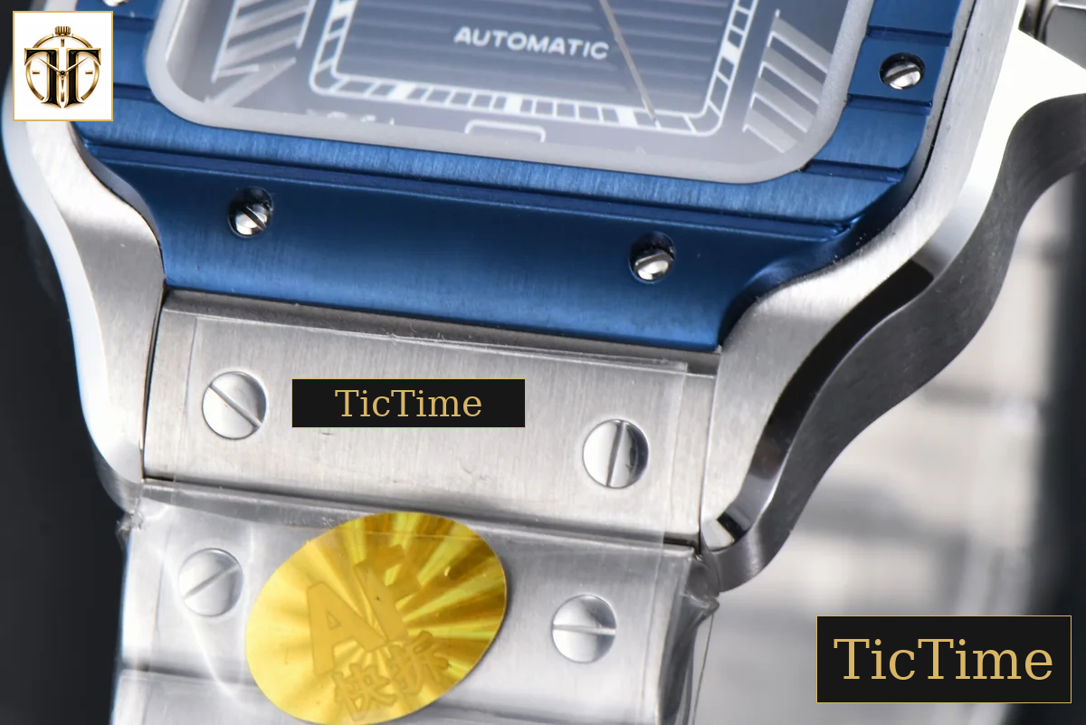 Santos de Cartier XL 40mm AF SS Blue Dial Blue Bezel SS Bracelet Miyota 9015 — foto 9