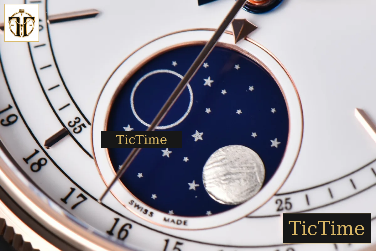 Cellini Moonphase 50535 40mm KZF RG white dial Mod Asia 3195 — foto 7