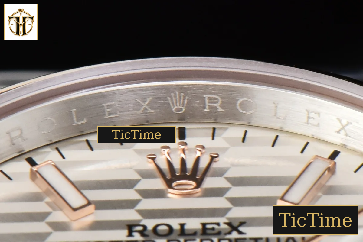 DateJust 36mm BPF RG/SS Smooth Bezel Silver Motif Dial Jubilee Bracelet A2824 — foto 12