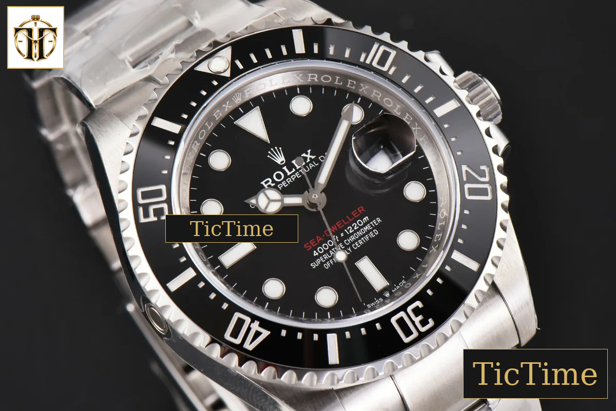 Sea-Dweller 126600 43mm VSF Black Ceramic ‘Red Text’ SS Bracelet VS3235 — foto 12