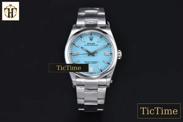 Foto frontal — Oyster Perpetual 904L 126000 36mm VSF Tiffany Blue Dial SS Bracelet VS3230