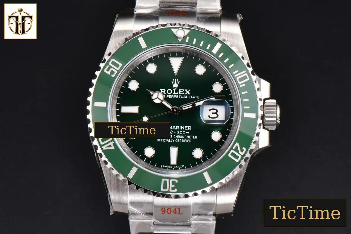 Submariner LV 40m 116610 40.5mm King Factory Green Ceramic Green Dial SS Bracelet VS3135 — foto 2