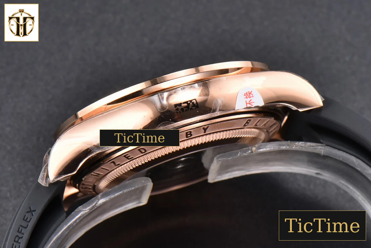 Daytona 40mm GETF PVD RG Carbon Rainbow Diamond Skeleton Dial Black Rubber Strap SA4130 — foto 18