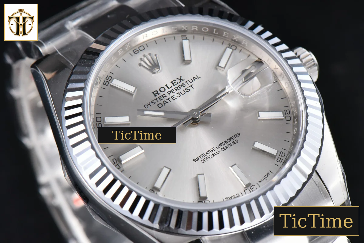 DateJust Fluted Bezel 126334 41mm VSF Silver Dial Oyster Bracelet VS3235 — foto 28