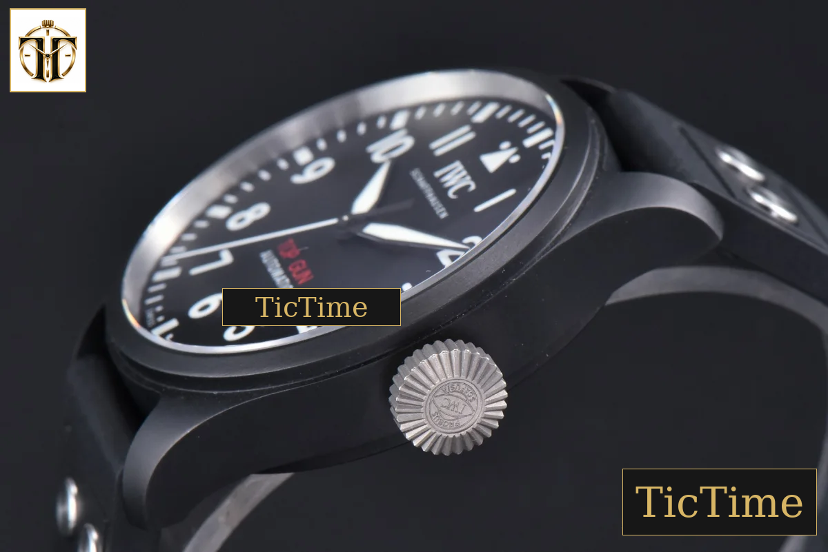 Top Gun IW329801 43mm M+F Ceramic Black Dial Black Rubber Strap A2892 — foto 10