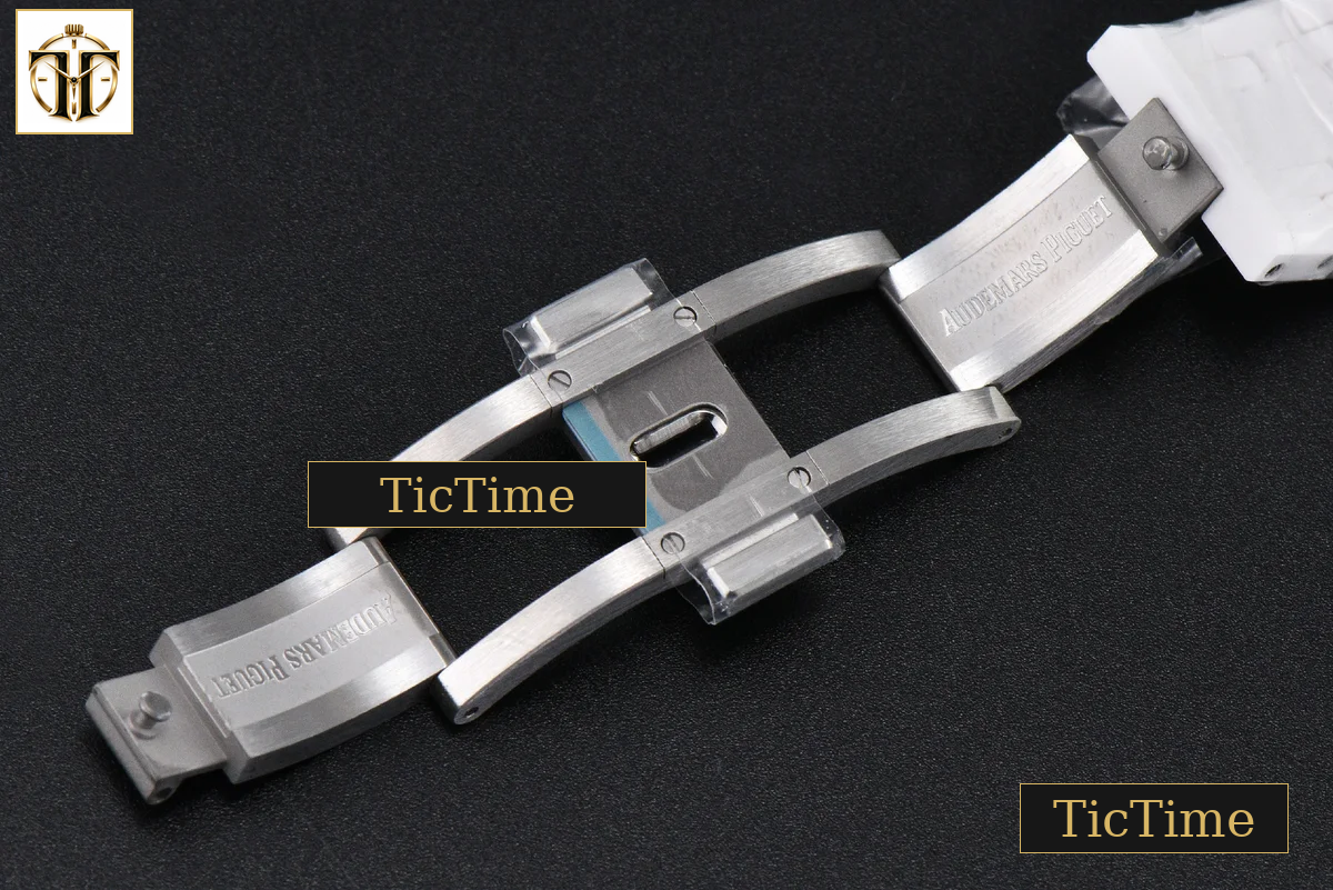 Royal Oak 15500 41mm APSF White Ceramic Takashi Murakami flower Dial SS Bracelet SA4302 — foto 26