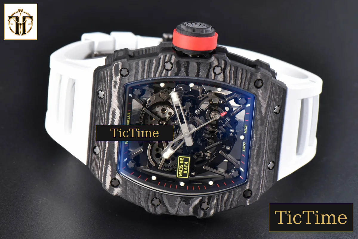NTPT RM035-02 42mm ZF Skeleton Dial White Rubber Strap NH05A — foto 15