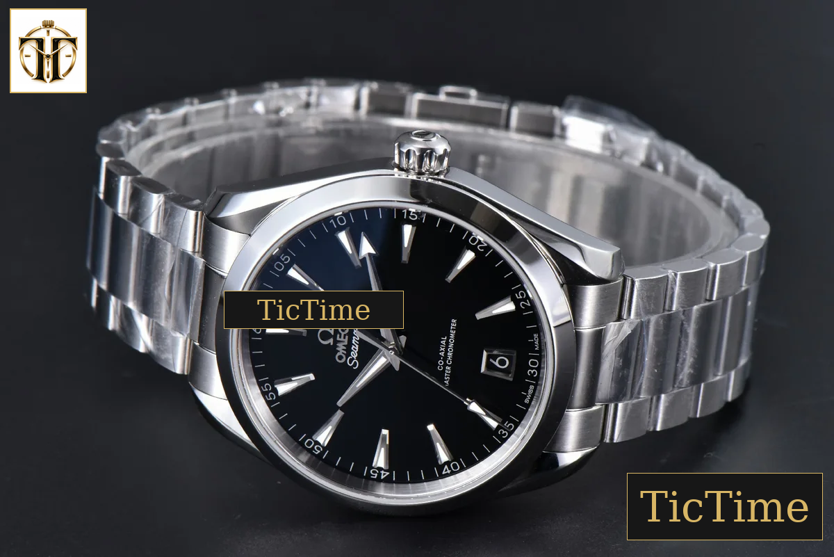 Aqua Terra 150M 41mm VSF SS Black Smooth Dial Silver Hand SS Bracelet A8900 — foto 12
