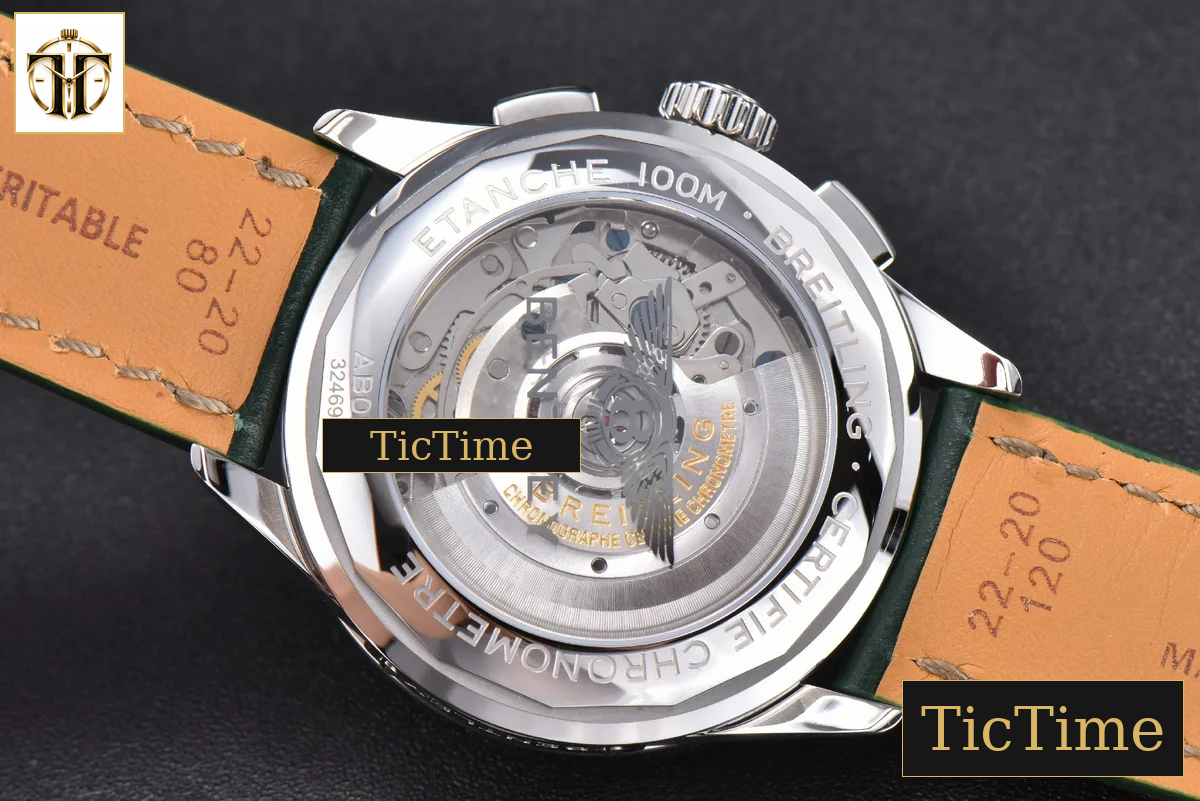 Premier B01 Chrono 42mm GF Green Dial Green Leather Strap A7750 — foto 23