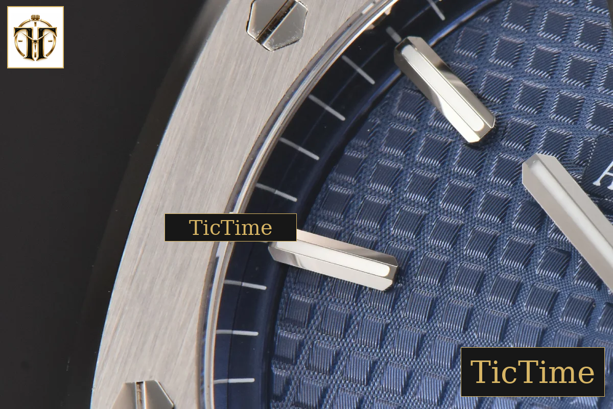 Royal Oak 15500 41mm ZF Blue Textured Dial SS Bracelet (V2 free sprung ) A4302 — foto 5
