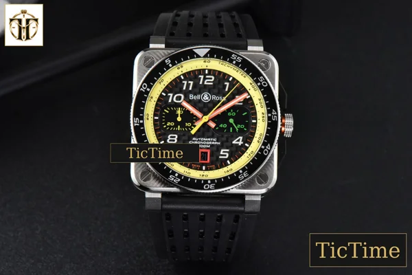 Foto frontal — Vintage 03-94 Chronograph 42mm BRF Stainless steel Black Rubber Strap
