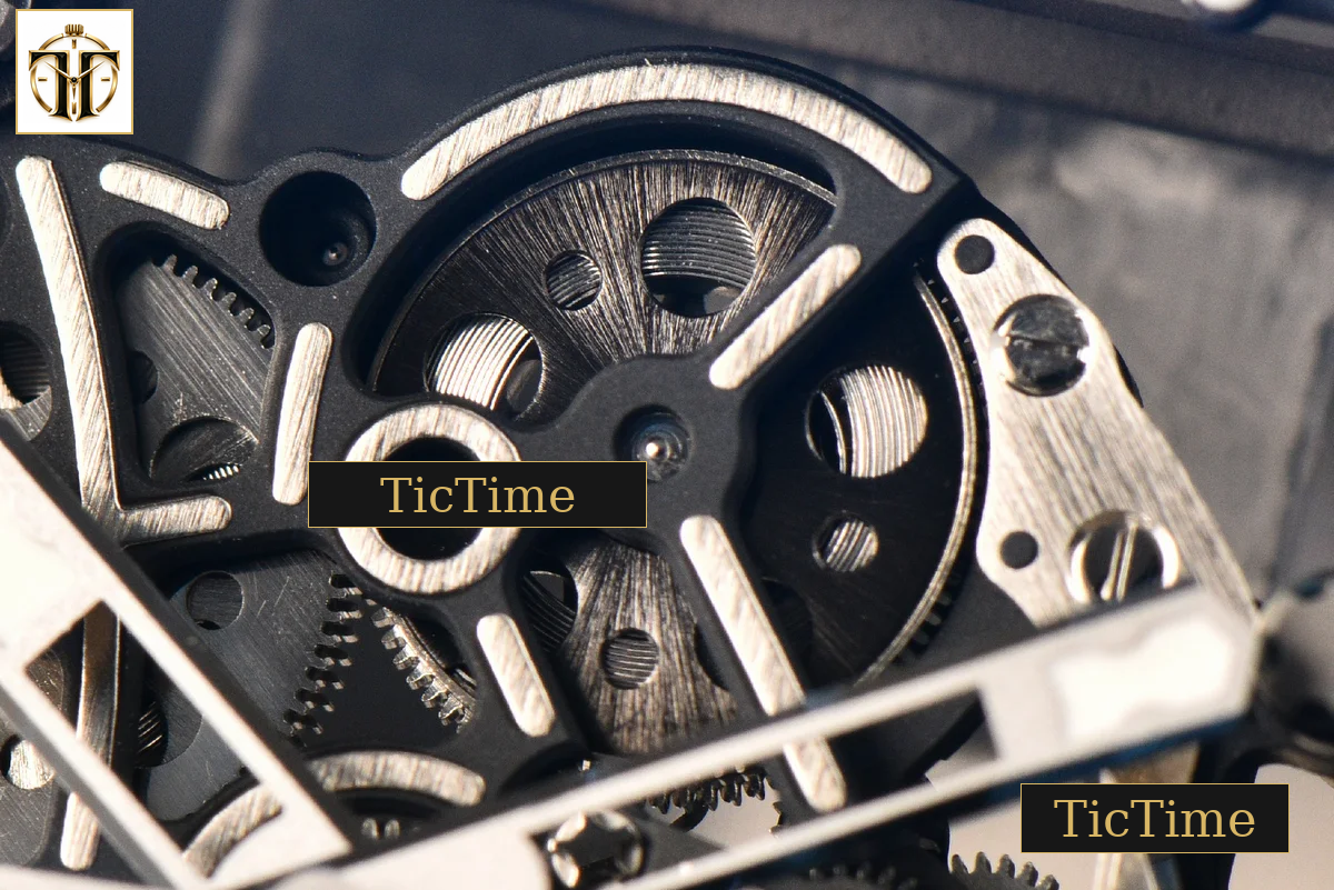 RM055 42.7mm APSF Ceramic Black Bezel Black Skeleton Dial Black Crown Black Rubber Strap RMUL2 — foto 7