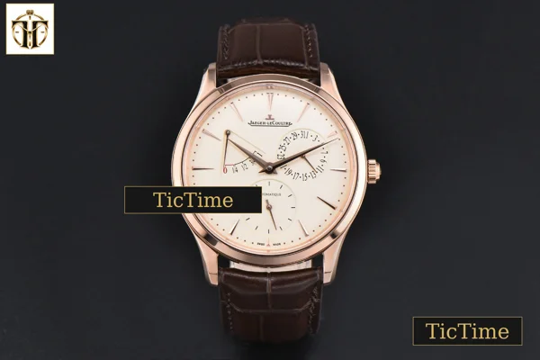 Foto frontal — Master Ultra Thin Power Reserve 39mm APSF RG Cream Dial Brown Leather Strap DD938