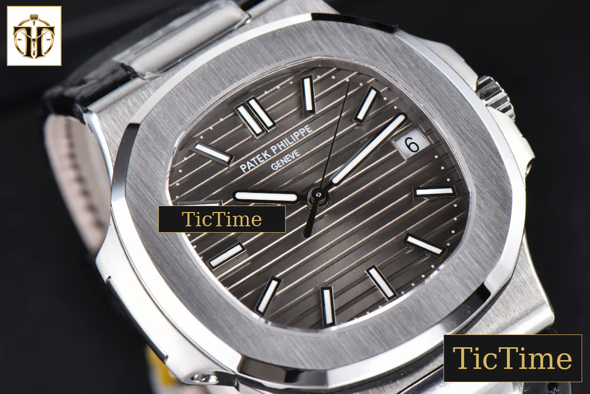 Nautilus 5711 40mm 3KF Gray Dial Black Leather Strap V3 A324 — foto 14