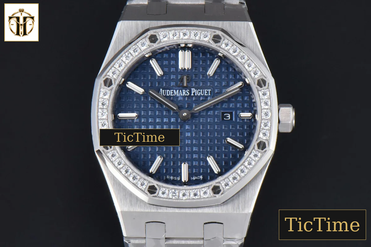 Royal Oak Ladies 67651ST 33mm ZF SS Diamond Blue Dial SS Bracelet Quartz — foto 2