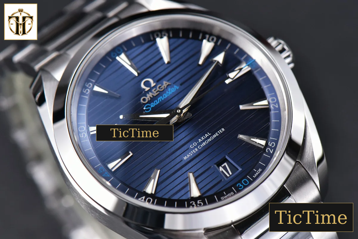 Aqua Terra 150M Dark 41mm VSF Blue Dial Silver Hand Silver Markers SS Bracelet A8900 — foto 9