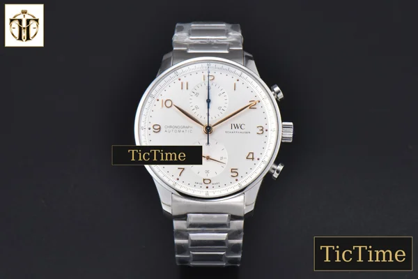 Foto frontal — Portuguese IW371604 41mm ZF White Dial RG Markers SS Bracelet A96355