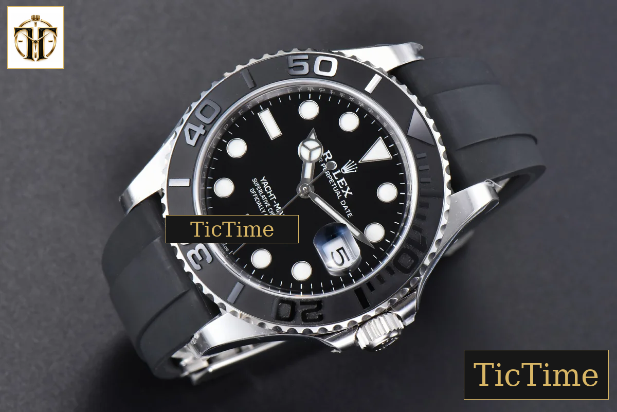 Yacht-Master 3D 226659 42mm Clean Factory Black Ceramic Bezel Oysterflex Strap VR3235 — foto 4