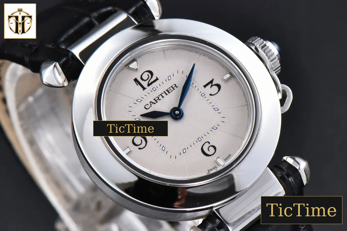 Pasha Ladies 30mm AF White Dial Black Leather Strap Jap Quartz — foto 10