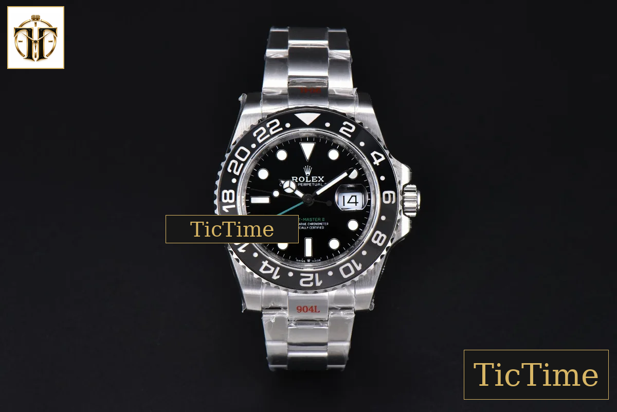 GMT Master II GRNR 904L 126710 40mm GMF Black/Gray Bezel Black Dial Osyter Bracelet VR3285 — foto 3