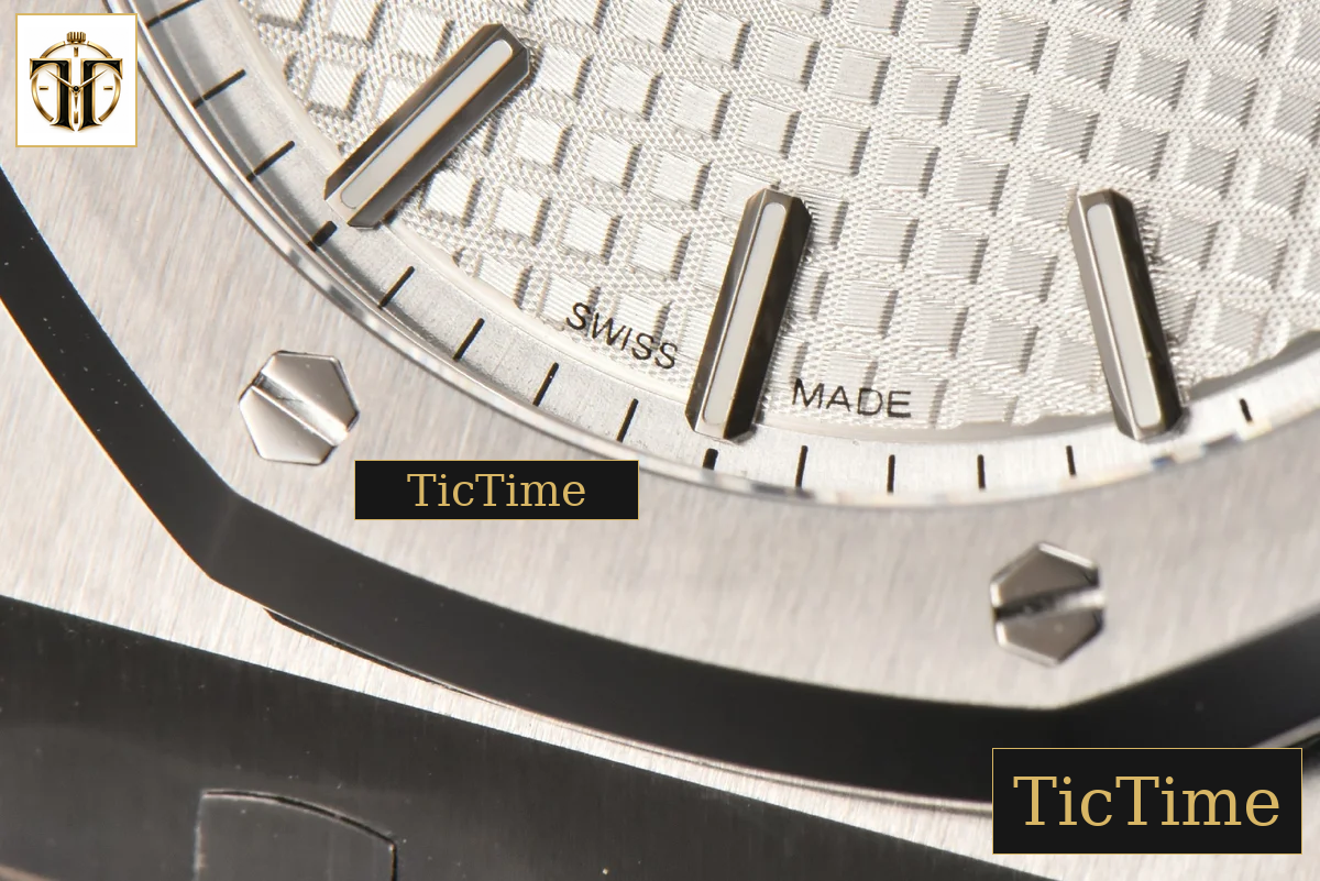 Royal Oak 15500 41mm ZF White Textured Dial SS Bracelet (V2 free sprung ) A4302 — foto 9