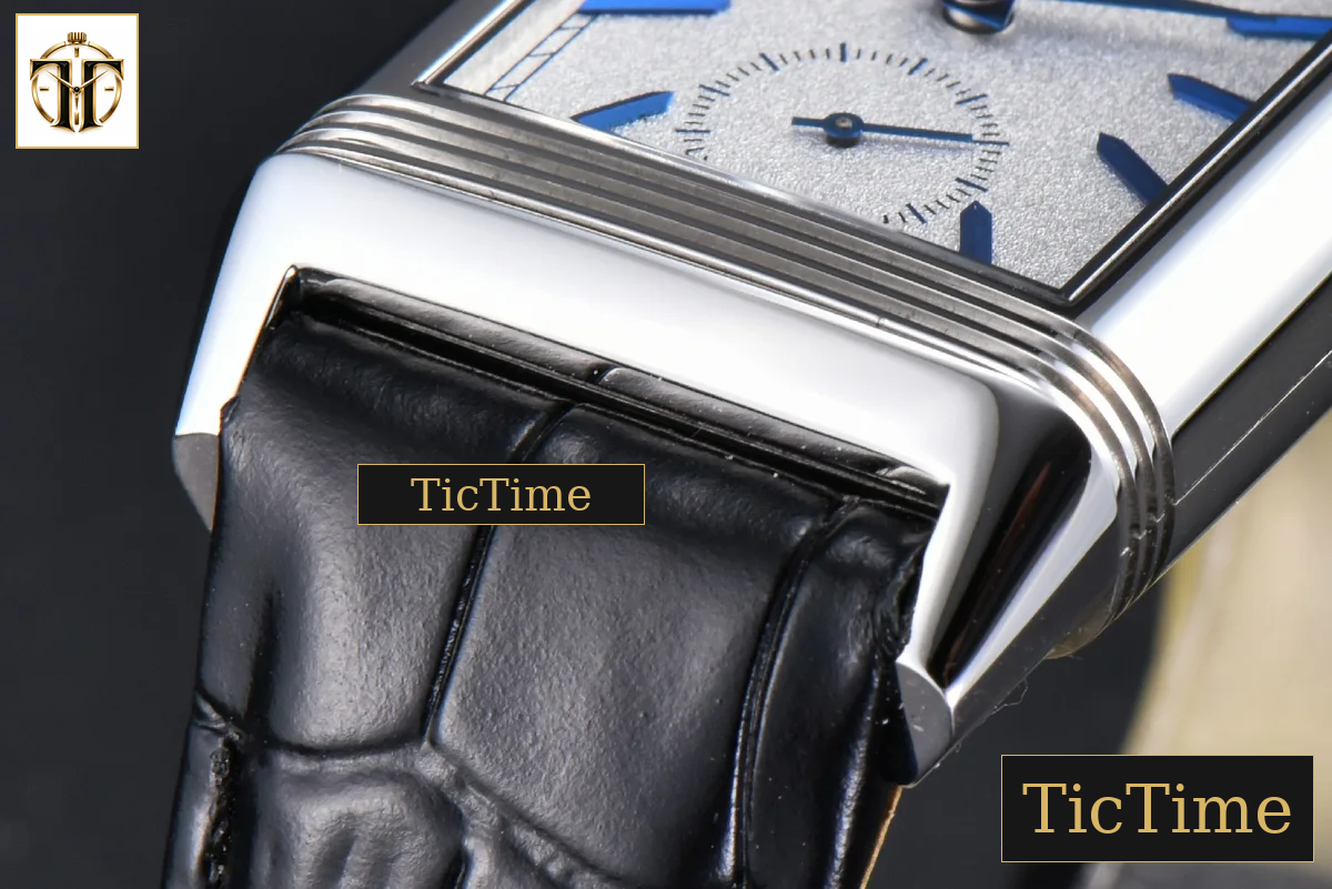 Master Reverso Tribute Small Seconds 30x47mm MGF Silver Dial Blue Hands Leather Strap A854A — foto 9