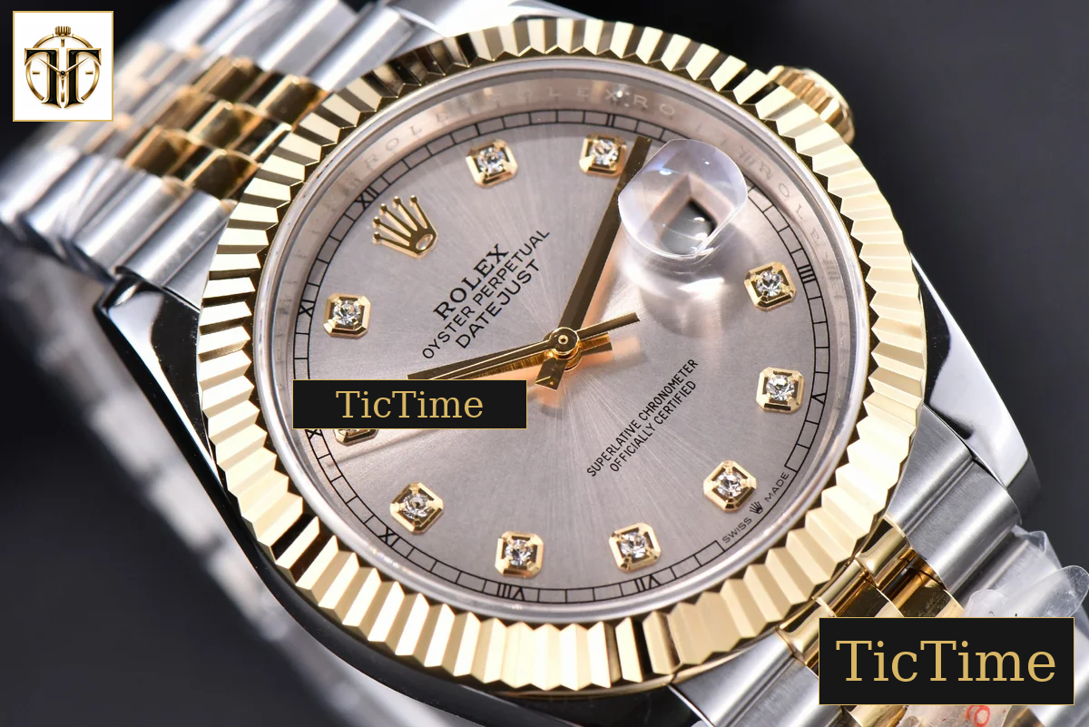 Datejust 41mm GMF YG/SS Silver Dial Diamond Marker Fluted Bezel Jubille Bracelet VR3235 — foto 13