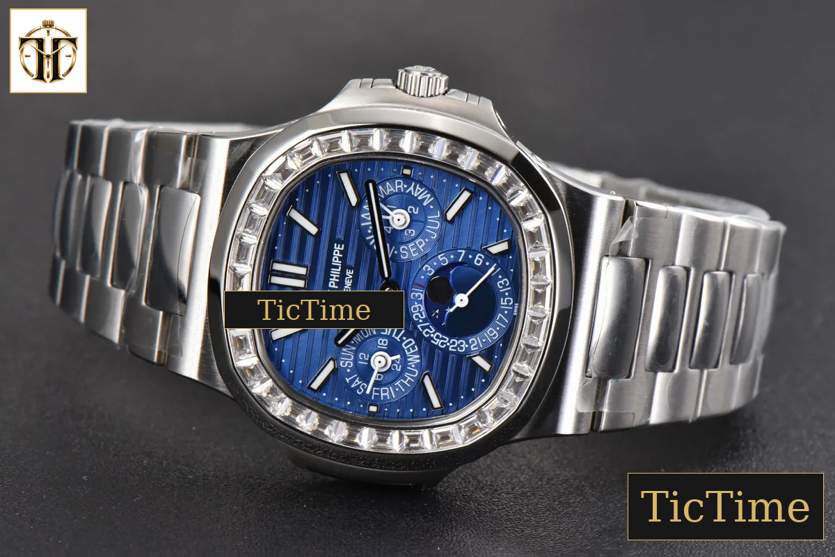 Nautilus 5740 40mm TWF Diamond Blue Dial SS Bracelet A240 — foto 15