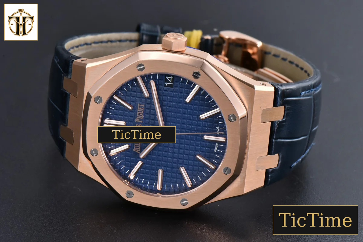 Royal Oak “50th Anniversary” 15510 41mm APSF RG Blue Dial Leather Strap V2 Free Sprung SA4302 — foto 13