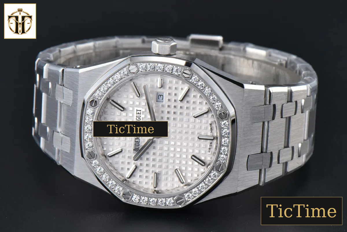 Royal Oak Ladies 67651ST 33mm ZF SS Diamond Chocolate Dial SS Bracelet Quartz — foto 13