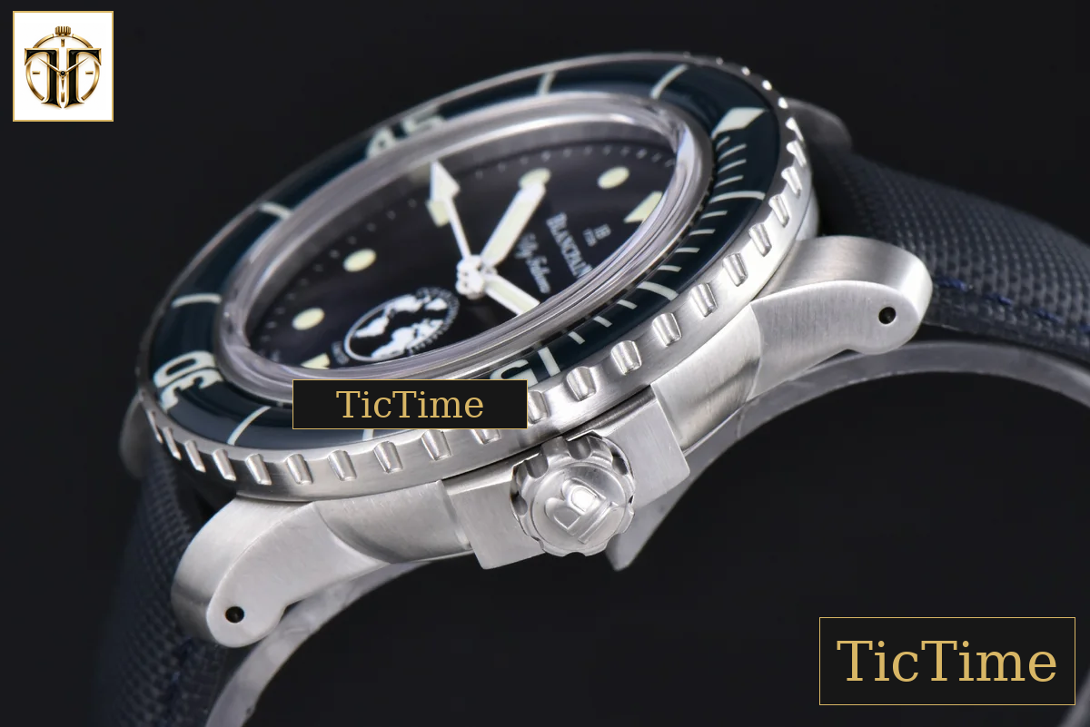 Fifty Fathoms Ocean Commitment 41mm ZF Blue Dial Nylon Strap A23J — foto 11