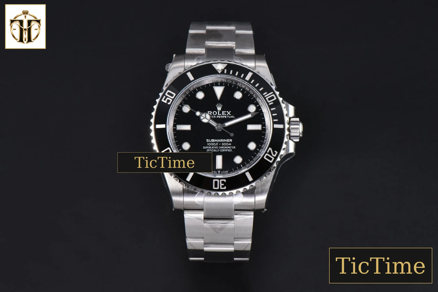 Vista frontal — Submariner No Date 904L 124060 41mm VSF Black Dial VS3230