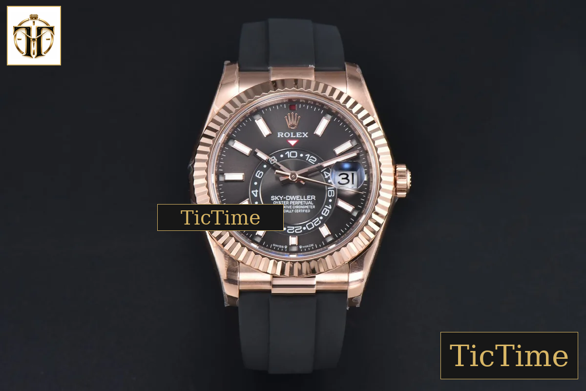 Sky-Dweller 336935 42mm ZF RG Case Grey Dial Rubber Oysterflex Strap (Tungsten) — foto 2