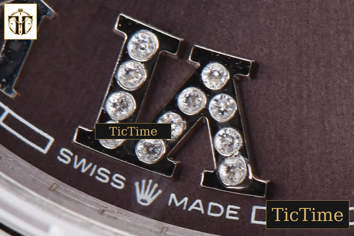 DateJust 36mm GMF SS Smooth Bezel Gray Dial Diamond Roma Marker Jubilee Bracelet VR3235 — foto 7