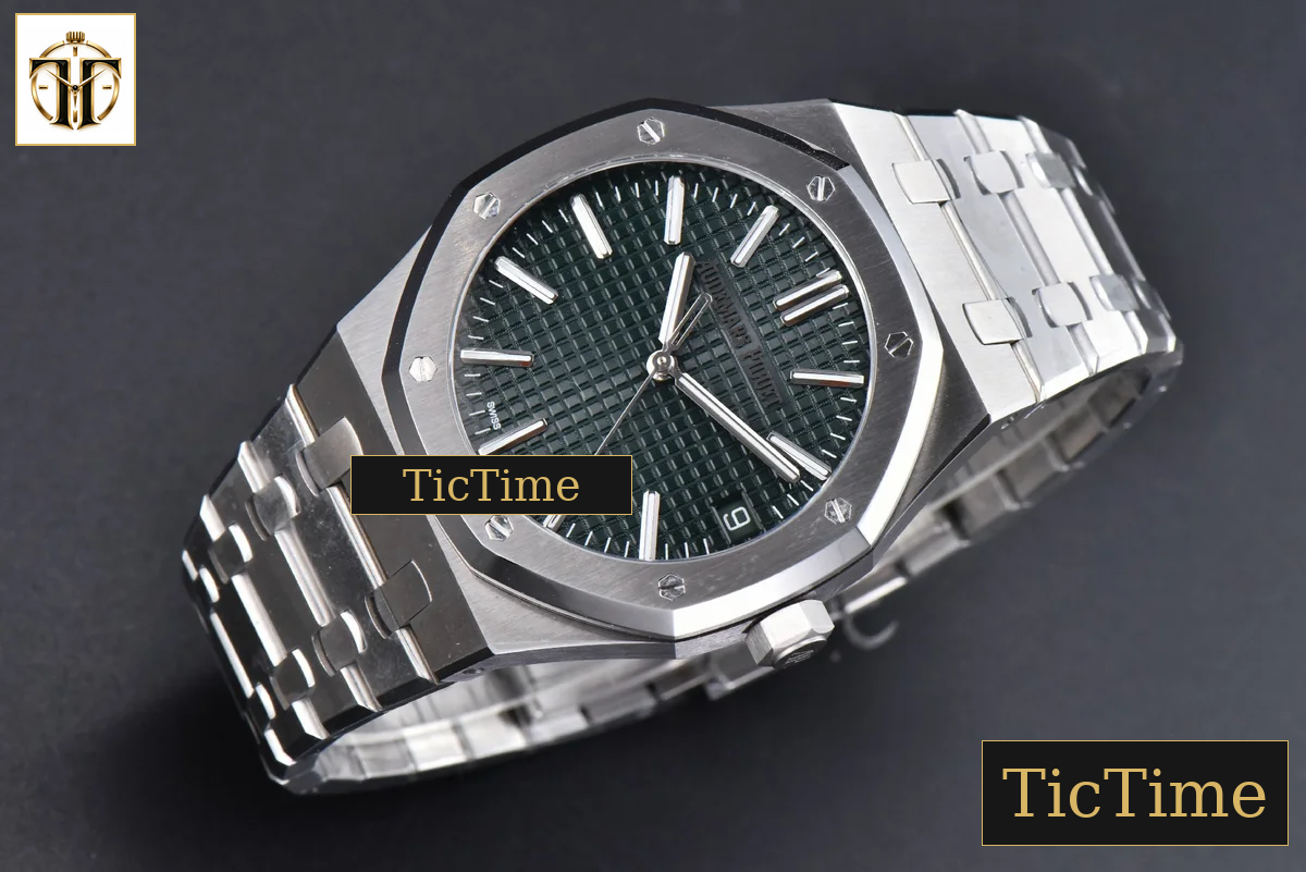 Royal Oak “50th Anniversary” 15510 41mm APSF SS Green Dial SS Bracelet V2 Free Sprung SA4302 — foto 4
