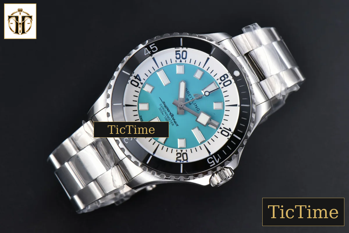 SuperOcean 44mm TF Tiffany Blue/White Dial SS Bracelet A2824 — foto 4