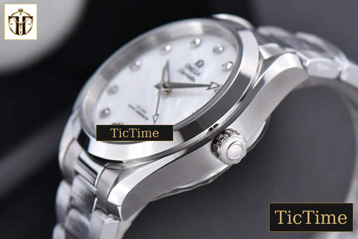 Aqua Terra 150M Ladies 34mm VSF White Dial Diamond Marker SS Bracelet A8800 — foto 10